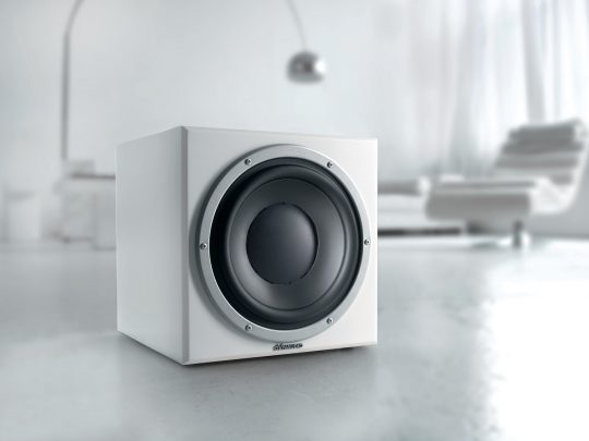 dynaudio sub250ii white livingroom